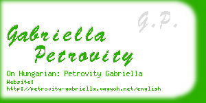 gabriella petrovity business card